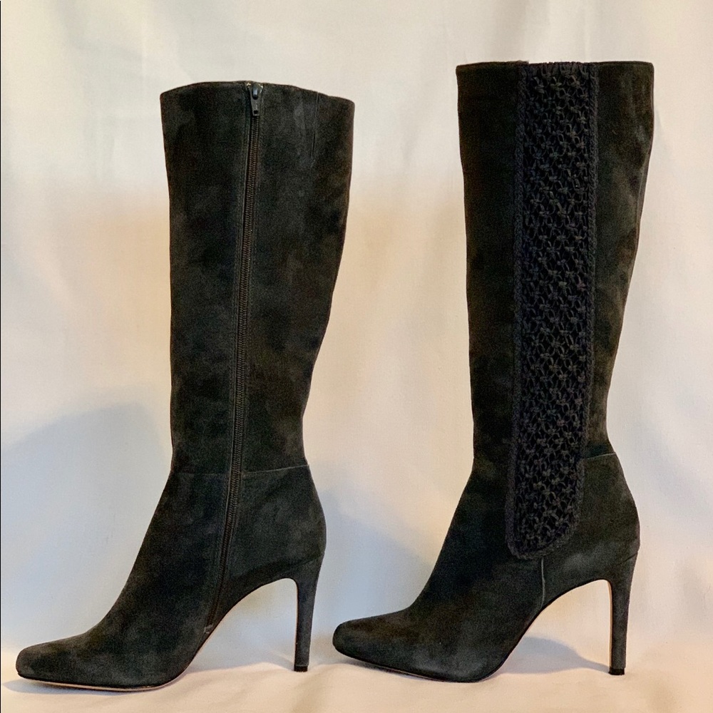 Grey suede boots